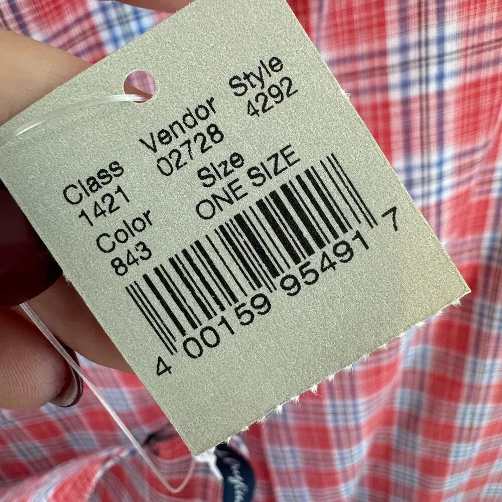 2- NWT Y2K American Eagle Red/Black/White Rectangle & Square Scarf One Size - Picture 10 of 13